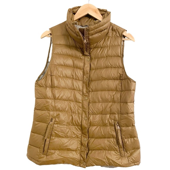 5 for $25! Gap Down Lightweight Packable Puffer Vest in Gold M - Picture 3 of 9